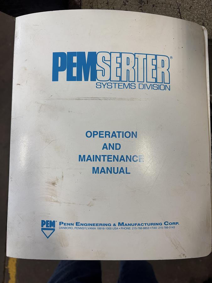 Used 6 Ton, Pemserter Series 4, Insertion Press