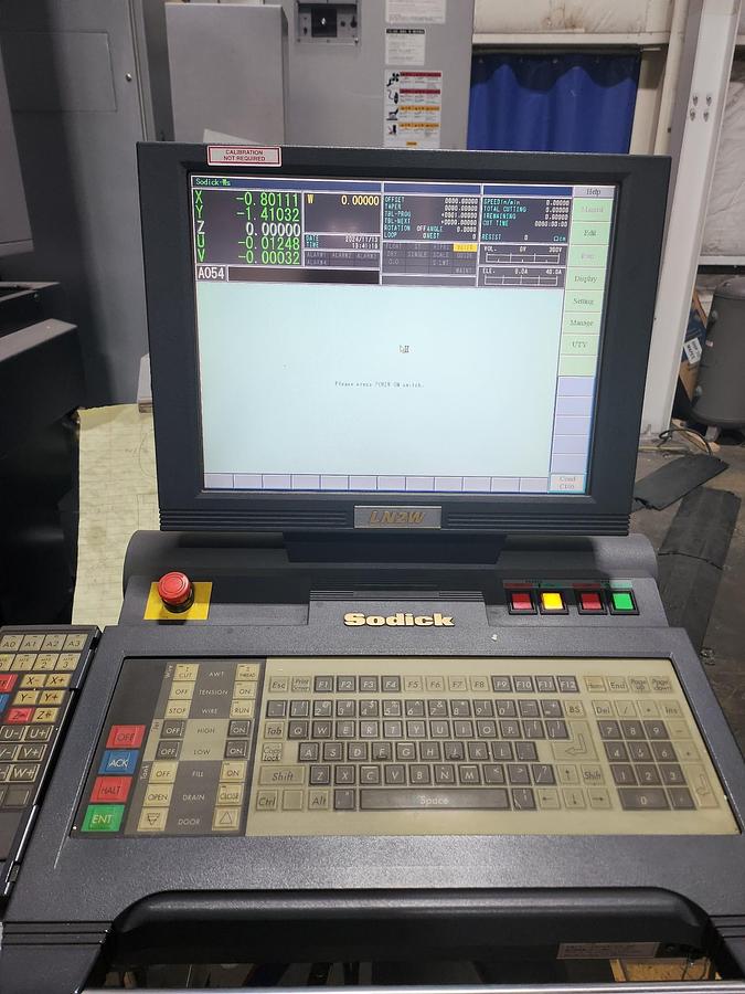 Used SODICK MODEL AG400L WIRE EDM MACHINE