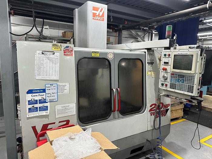 Used 30"X, 16"Y, 20"Z, HAAS, VF-2, CNC VERTICAL MACHINING CENTER