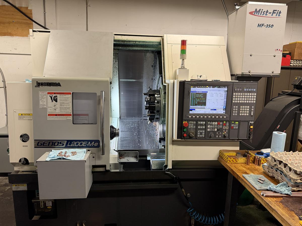 Used 2017 OKUMA GENOS L200E-MY-E, LIVE TOOL , Y AXIS CNC LATHE