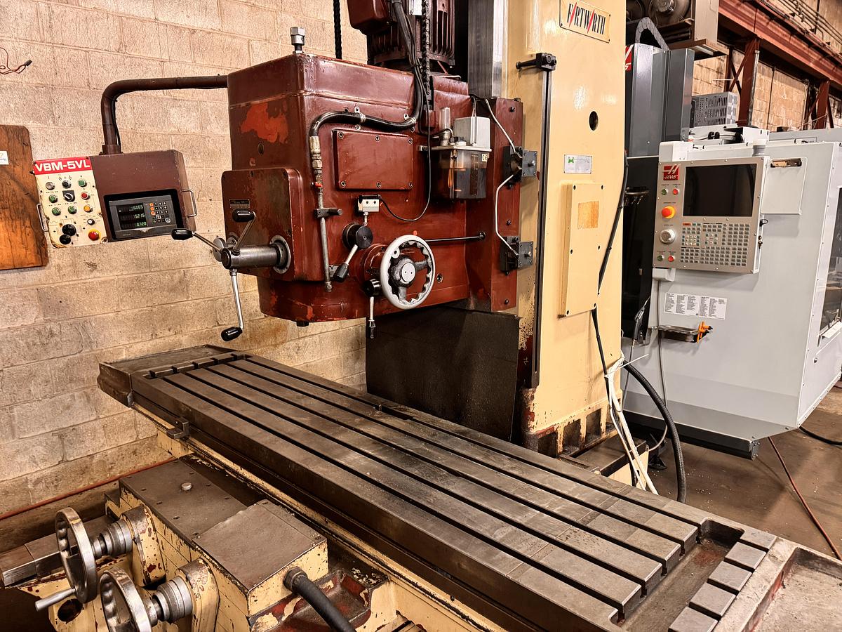Used 19" x 86" FORTWORTH MODEL, VBM-5VL BED TYPE VERTICAL MILLING MACHINE