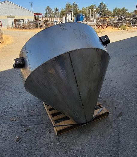 Used Hopper, 80 CF, S/st, 60" Dia. X 51", Airlock Valve #S744201