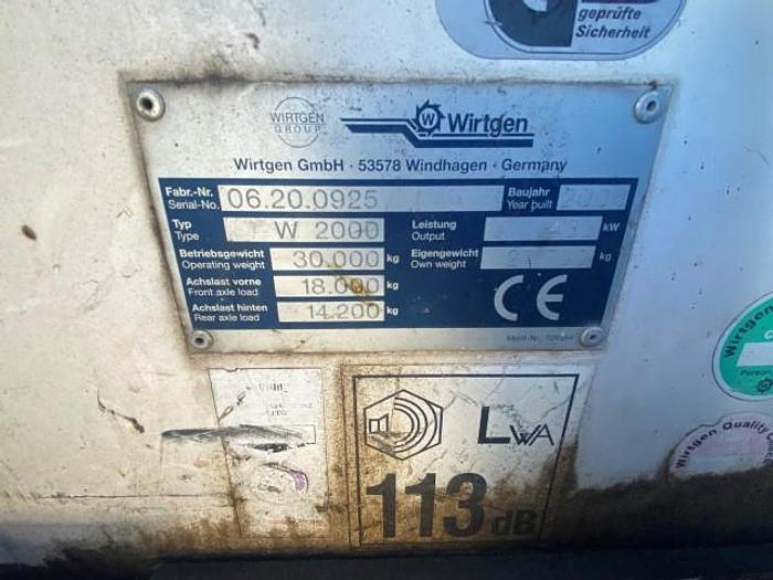Used 2006 Wirtgen W2000