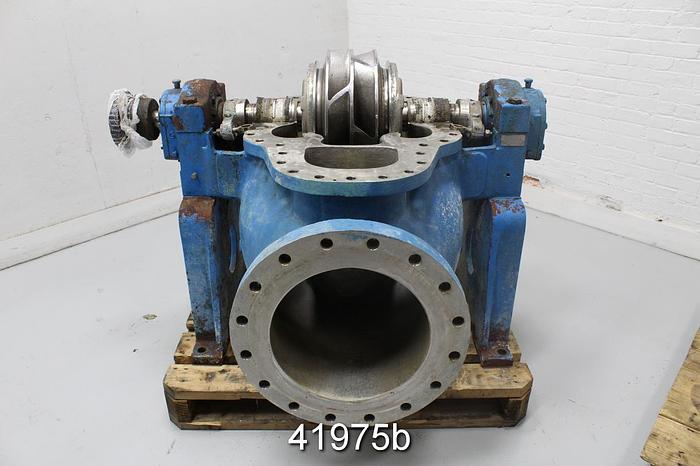 Used Goulds 3415 14x16x18 Split Case Pump, CF8M Casing, 6-Vane SS 17.1875 Impeller #41975