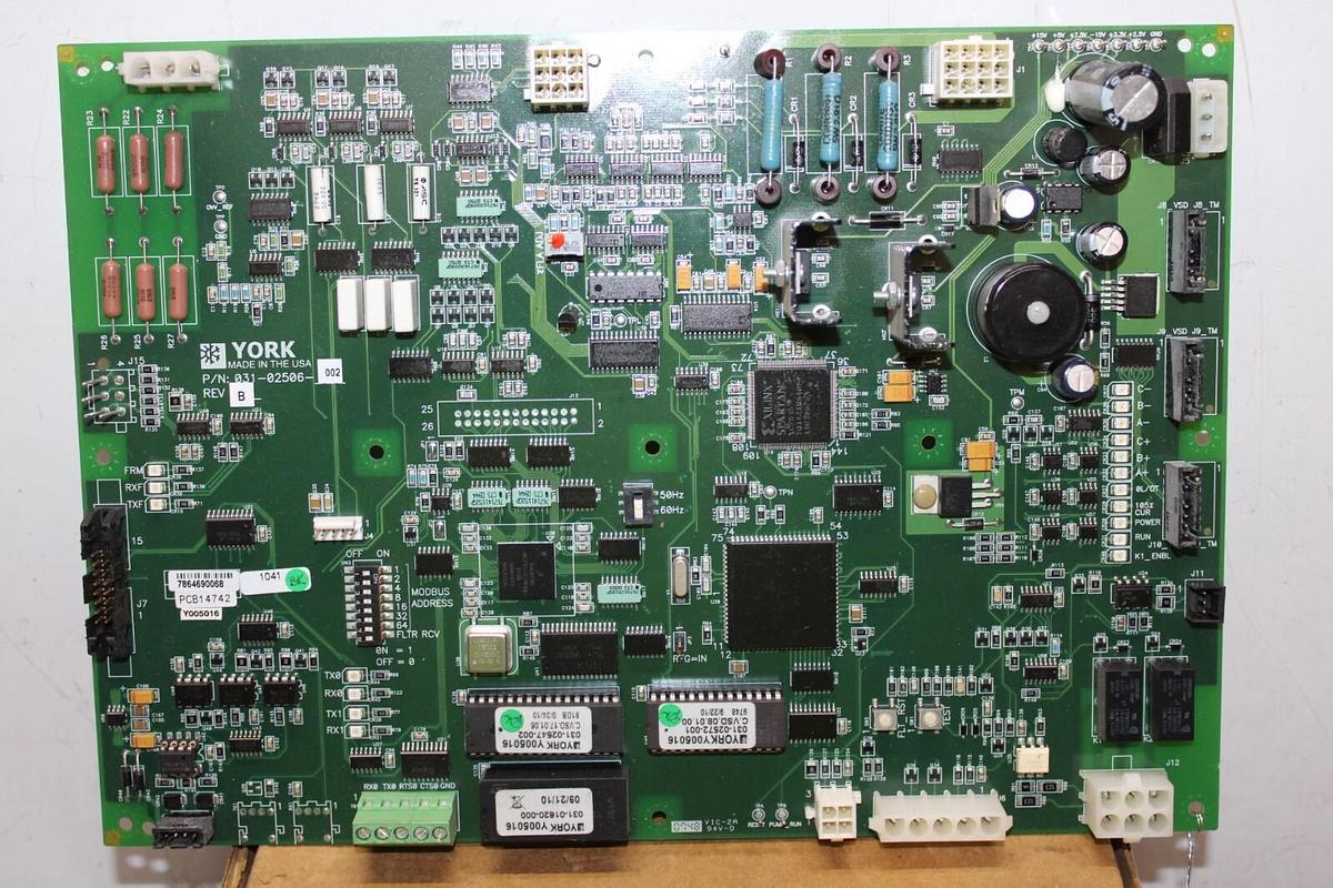 Used YORK CHILLER VSD LOGIC CIRCUIT BOARD 031-02506-002 REV. B *WARRANTY*