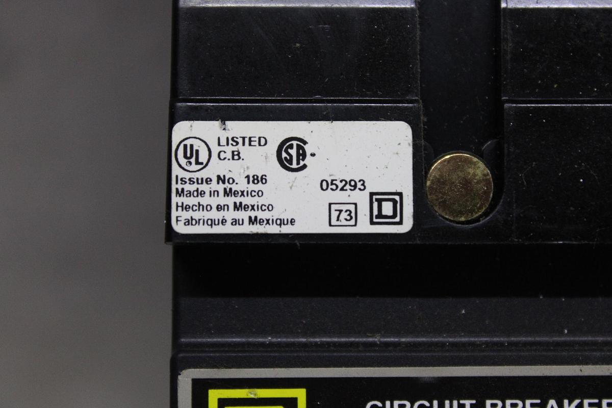 Used SQUARE D I-LINE CIRCUIT BREAKER FA34020 20 AMP 480 VAC 3-POLE