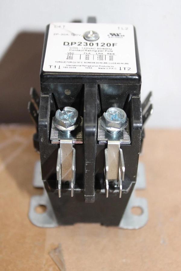 Used LOT OF 2 INTERNATIONAL REFRIDGERATION PRODUCTS CONTACTOR DP230120F 600V 30A