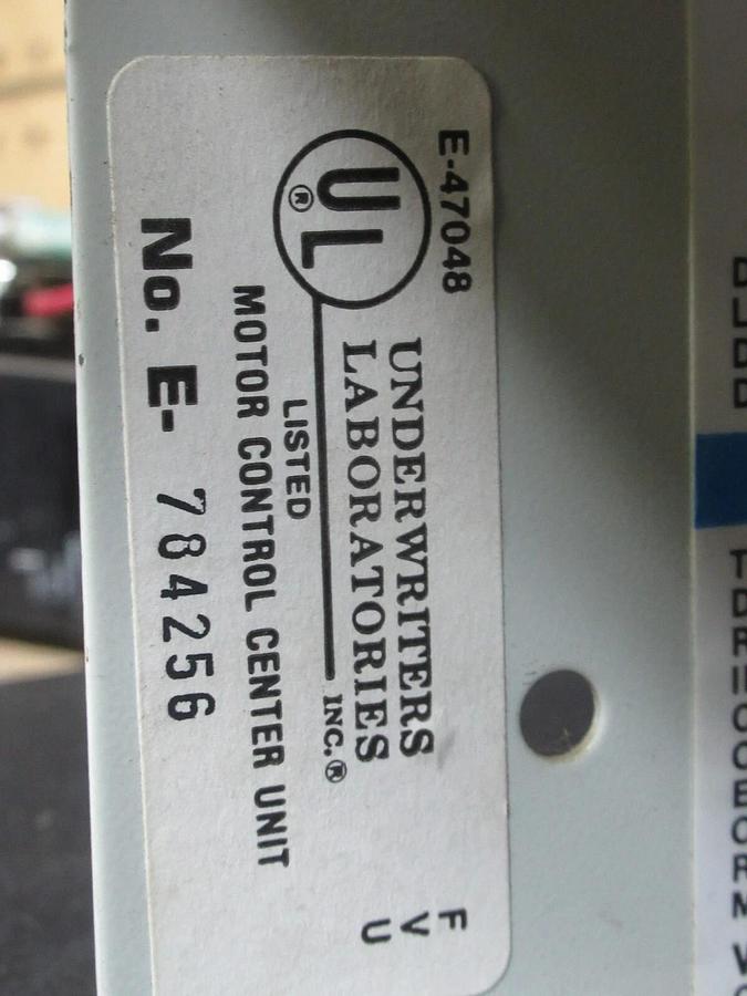 Used CUTLER HAMMER MOTOR CONTROL BUCKET 12" NEMA SIZE 1 STARTER 600 V 15 AMP BREAKER