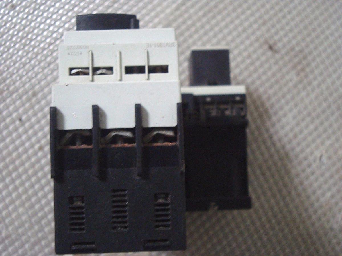 Used SIEMENS SIRIUS MOTOR START SET 1.8-2.5 AMP # 3RV1021-1CA10 W/ 3RT1015-1BB42 X 2