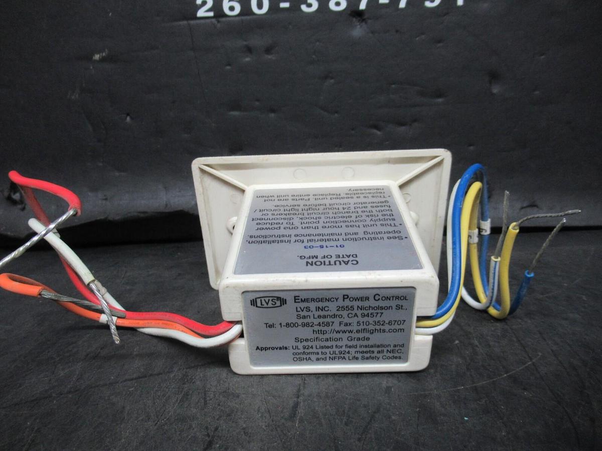Used LVS EMERGENCY POWER CONTROL EPC-277V 277 VAC 20 AMP 1500 WATT **WARRANTY**