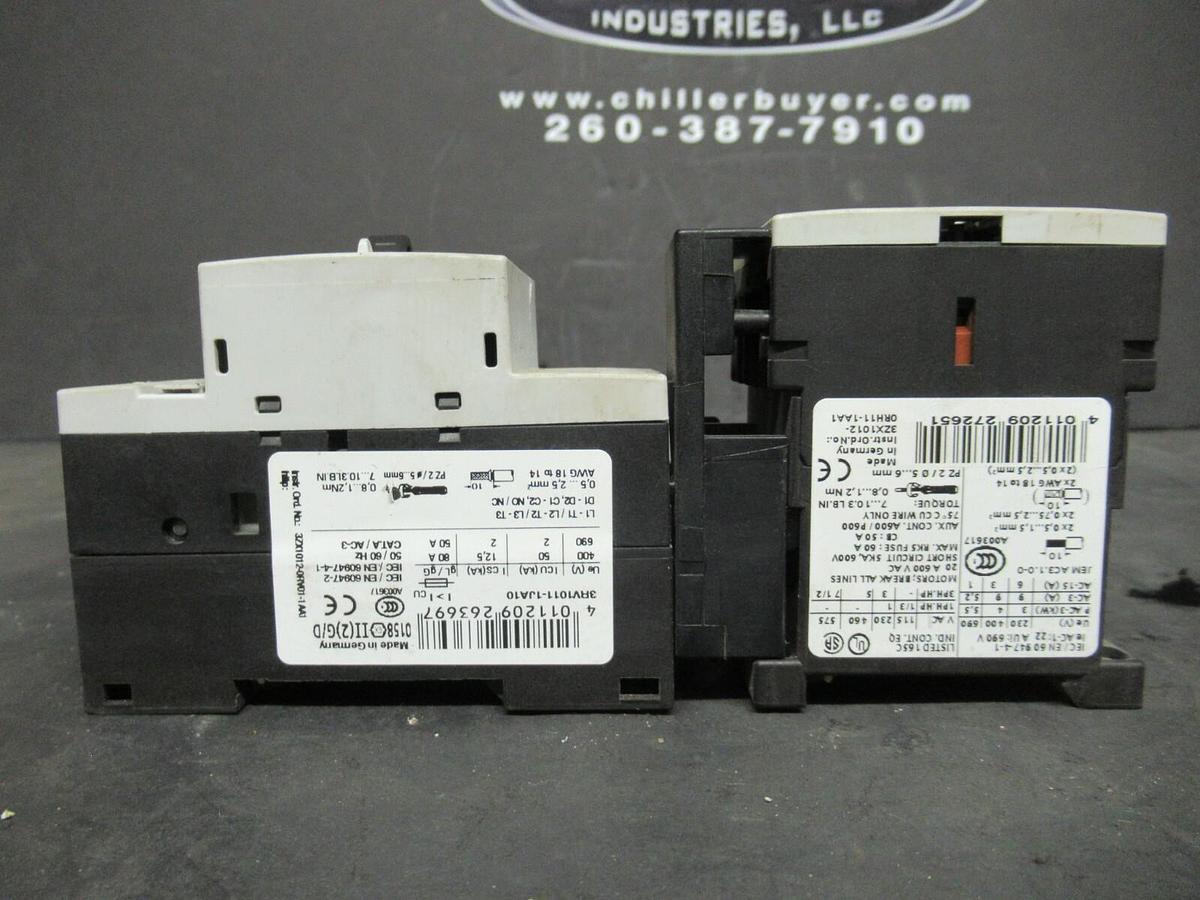 Used SIEMENS MANUAL MOTOR START 3RV1021-1KA10 600 VAC 12 AMP 10 HP