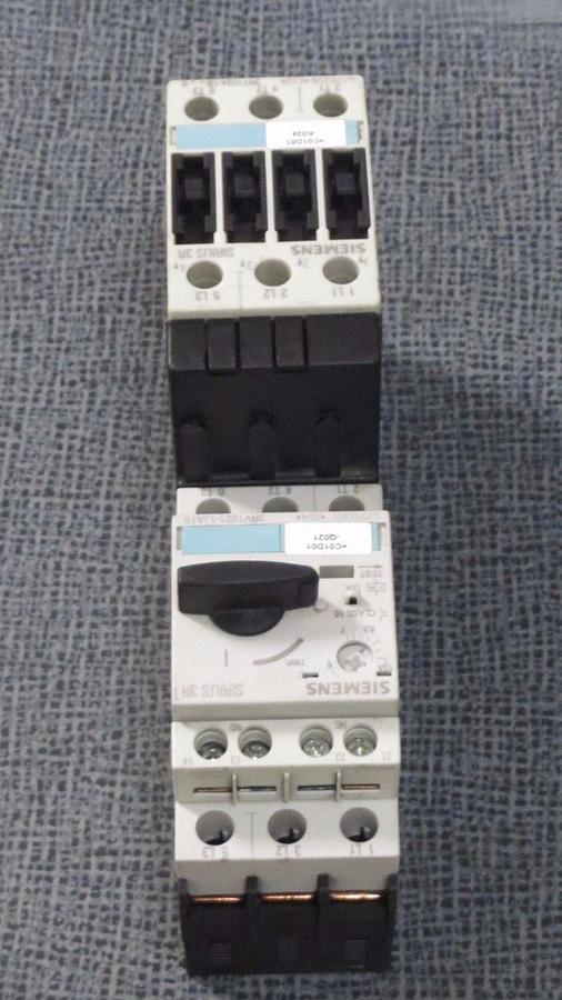Used SIEMENS SIRIUS 3R STARTER 7-10 AMP 3RV1021-1JA15 W/  3RT1024-1B & 3RT1926-1BB00