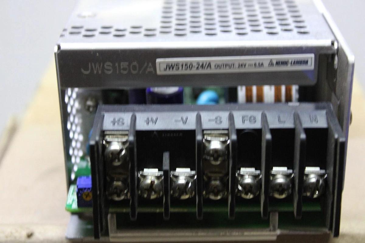 Used NEMIC-LAMBDA POWER SUPPLY JWS150-24/A INPUT: 240 VAC 2.1A OUTPUT: 24 VDC 6.5A