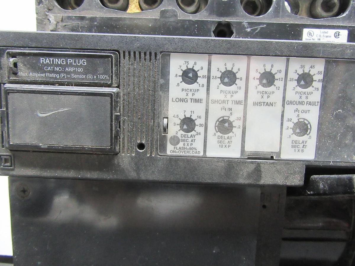 Used SQUARE D NXL BREAKER NXP361200GMTF7 1200 AMP 600 VAC W/ ARP100 MICROLOGIC LSIG