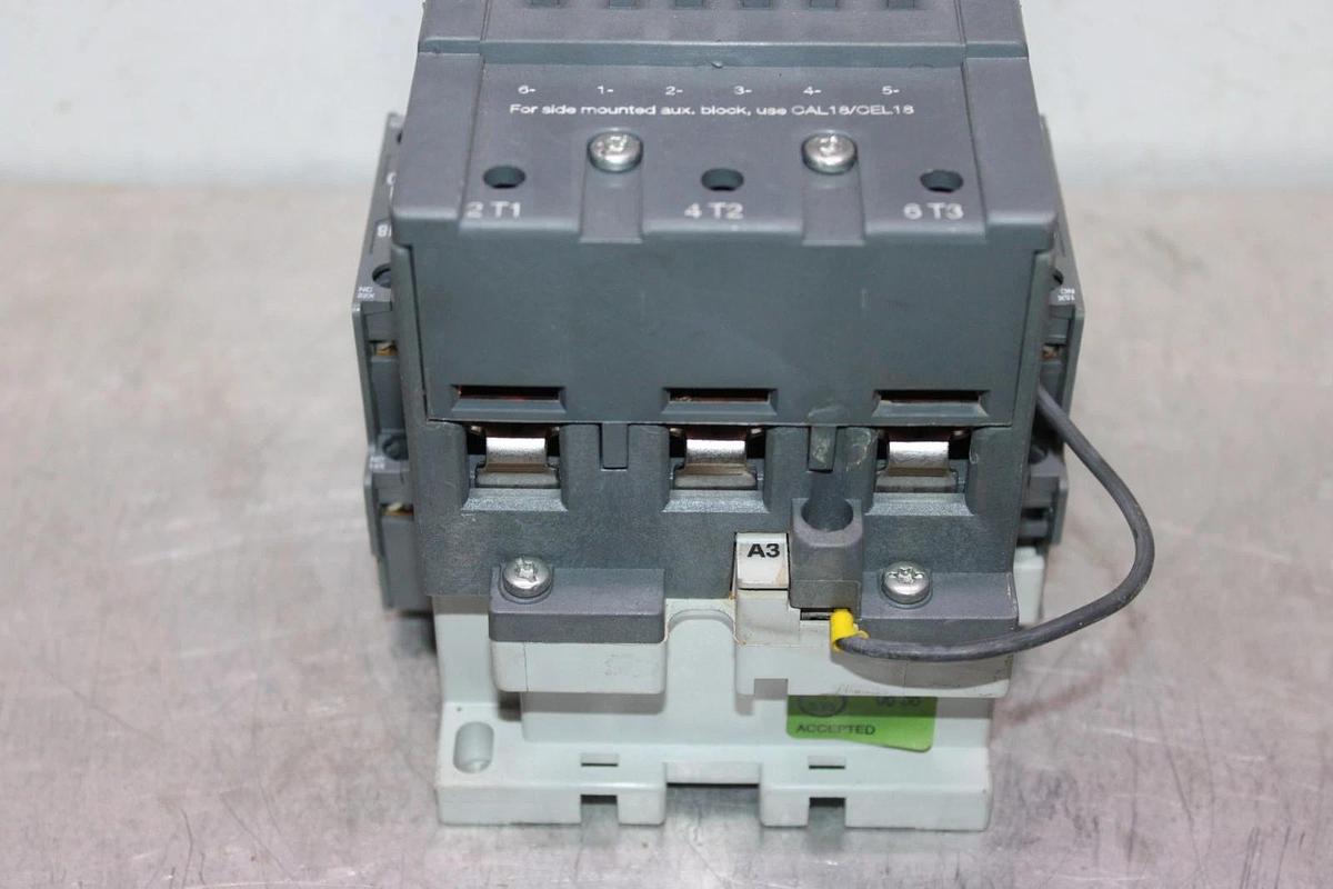 Used ABB CONTACTOR AE95-30 125 AMP 600 VOLT 3-POLE 3-PHASE 75 HP COIL: 48 VDC