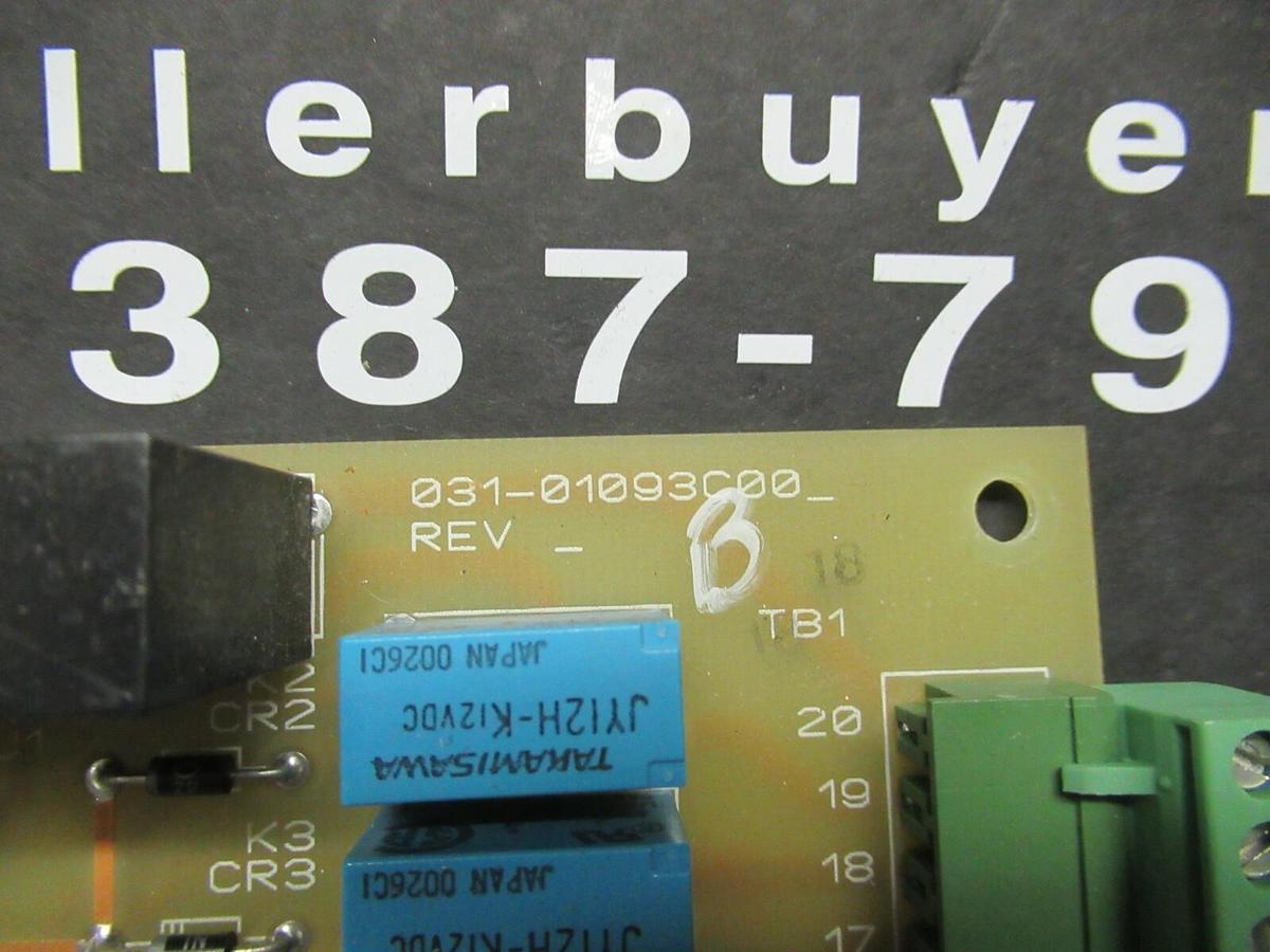 Used YORK CHILLER CIRCUIT BOARD CONTROL CARD 031-01093C REV 2 031-01093C00 REV B
