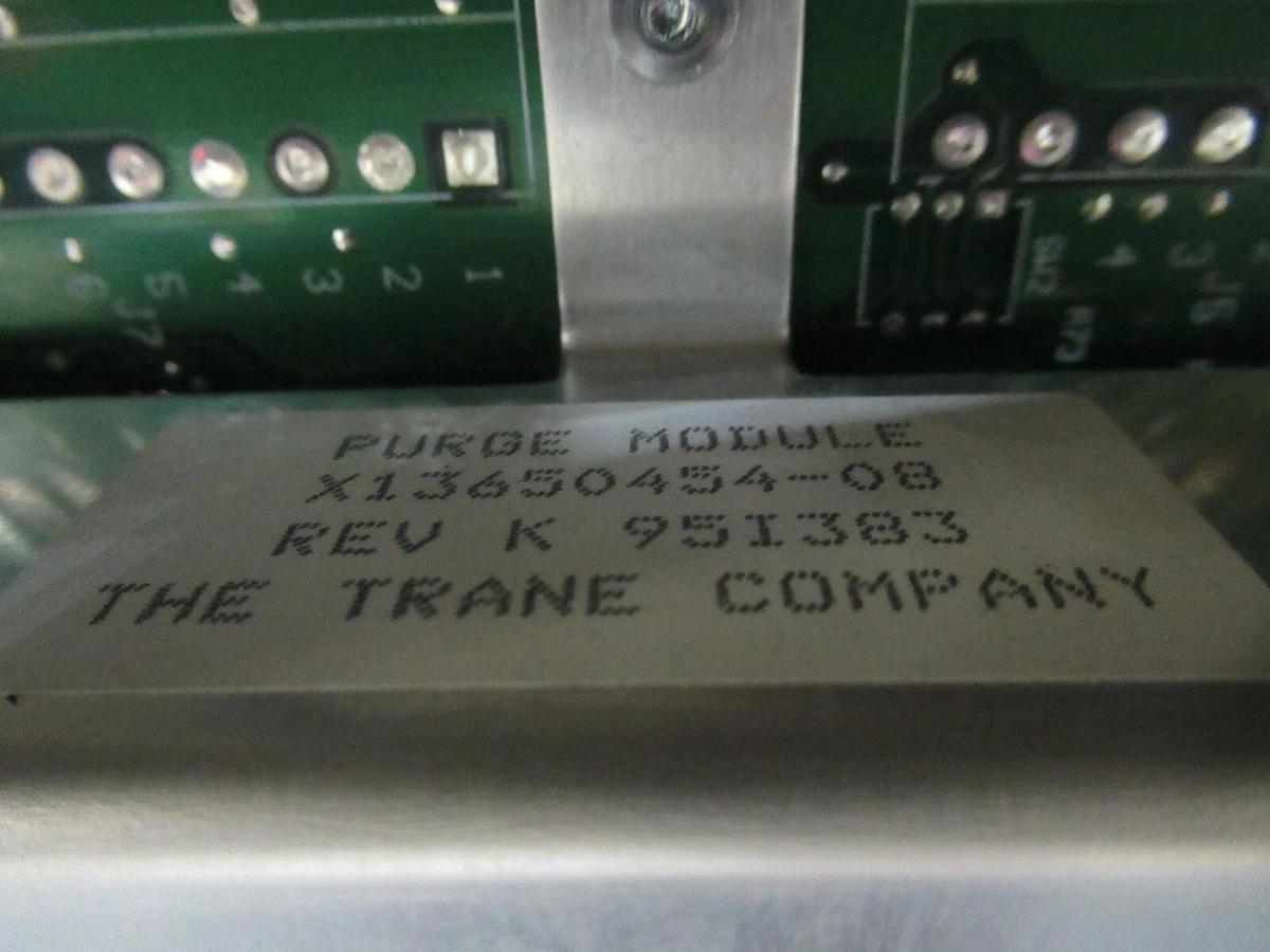 Used TRANE PURGE MODULE ENCLOSURE PRGC001AC0A X13650454-08 REV. K 110 VOLT 10 AMP