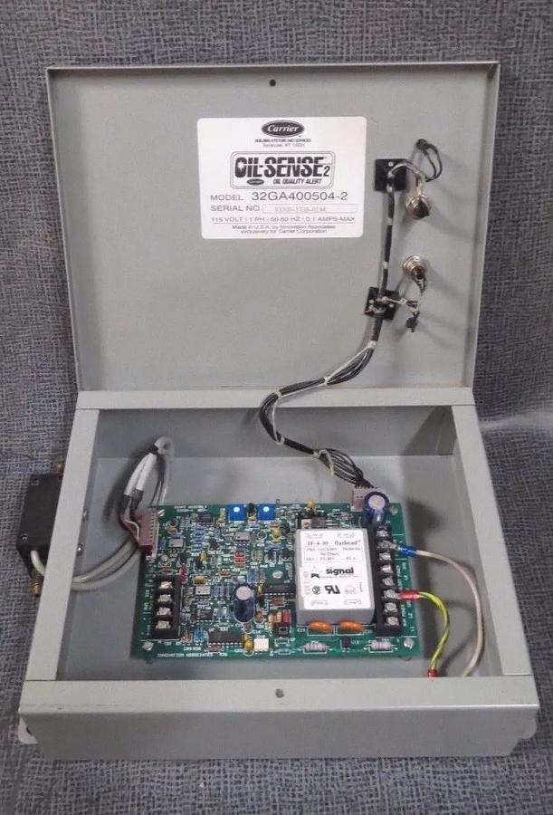 Used CARRIER OIL-SENSE 2 QUALITY SENSOR 115V 1 PHASE MODEL 32GA400504-2