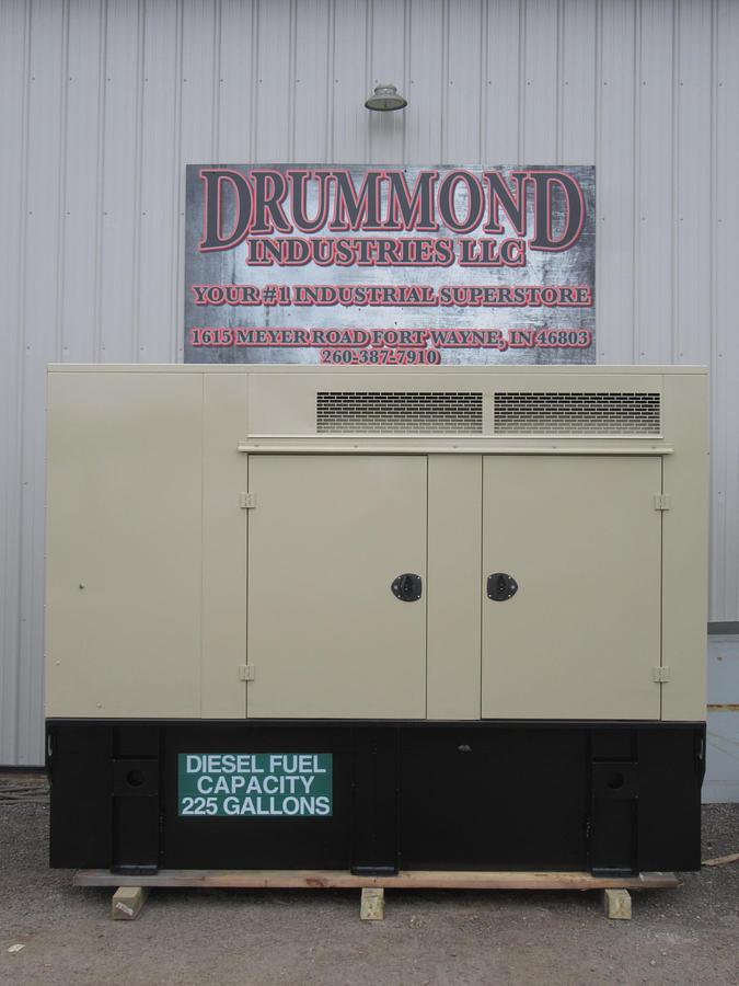 Used 60 KW DIESEL GENERATOR KATOLIGHT 120/240V RE-CONNECTABLE SOUND ENCLOSED 204 HRS