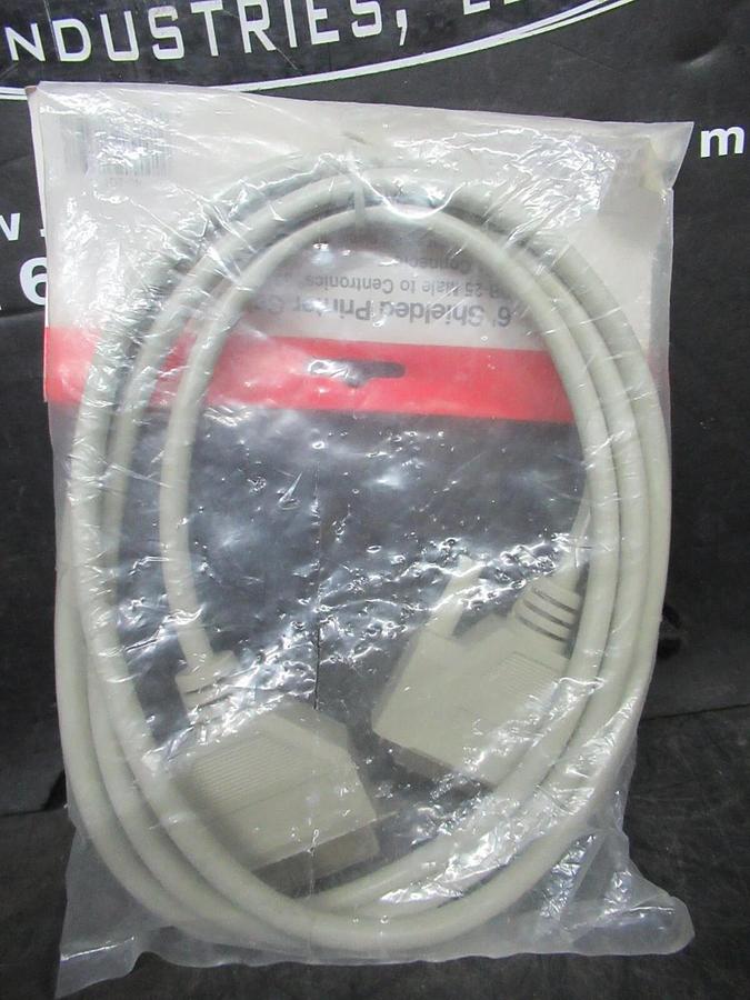 NEW IN BAG GC ELECTRONICS PRINTER CABLE DB-25 CEN-36 DUAL MALE SHIELDED 26 GAUGE