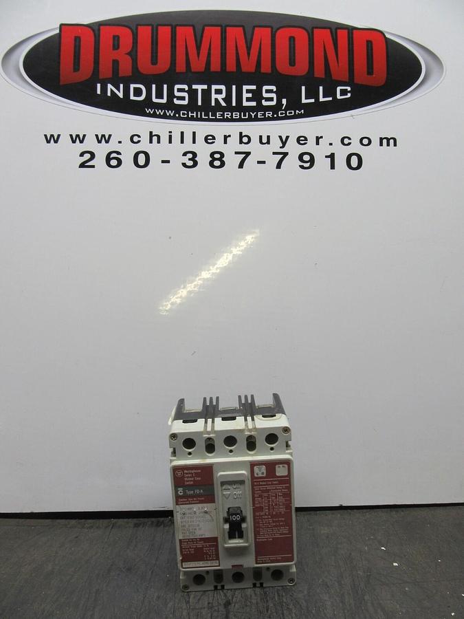 Used CUTLER HAMMER CIRCUIT BREAKER FD3100KL 100 AMP 3-POLE 600 VAC **WARRANTY**