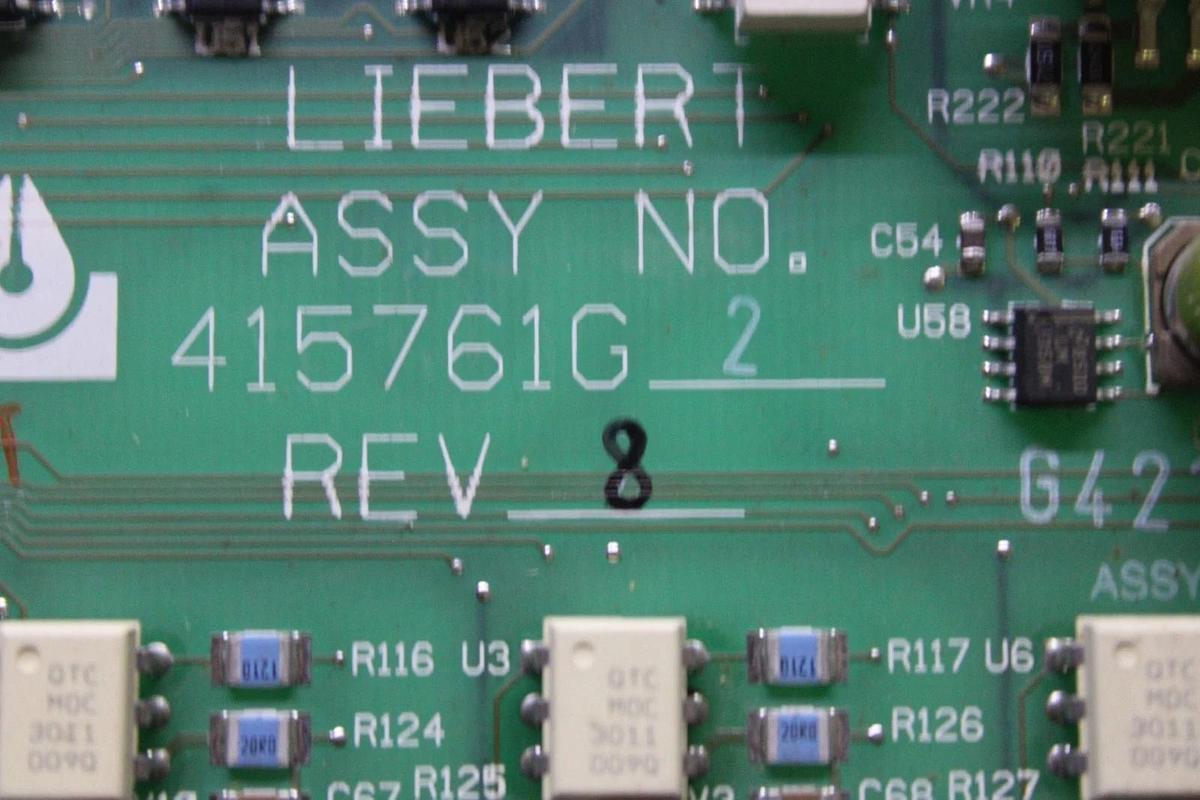 Used LIEBERT HVAC CONTROL CIRCUIT BOARD 415761G2 REV. 8 **WARRANTY INCLUDED**