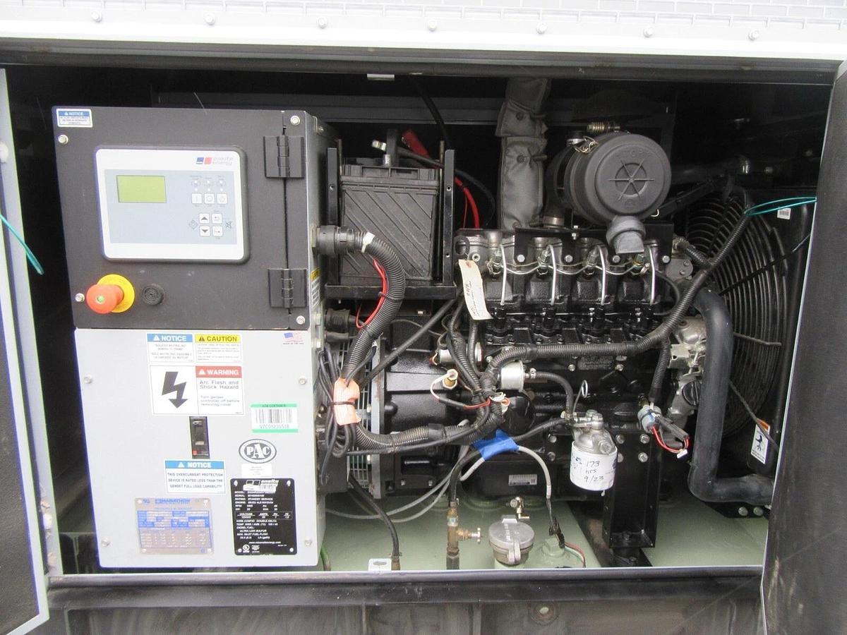 Used 20 KW DIESEL GENERATOR ISUZU MTU 2016 176 HRS 120/240 VOLT 1 PH SOUND ENCLOSED