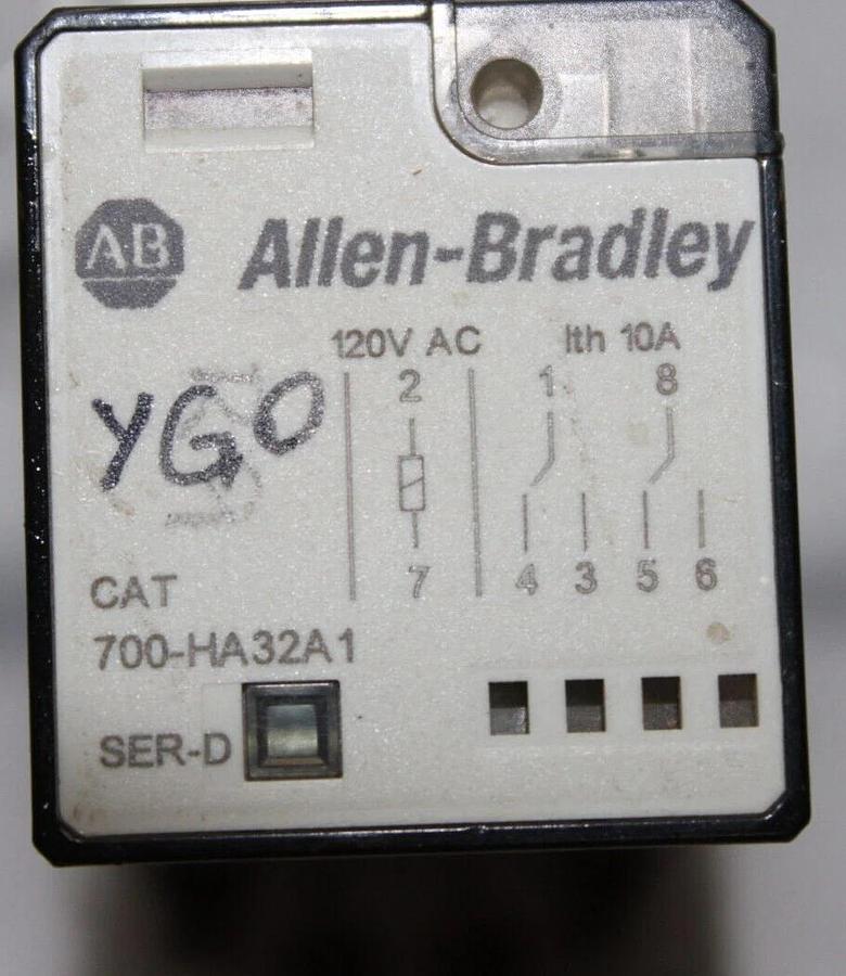 Used ALLEN BRADLEY RELAY 700-HA32A1 240 VAC 10 AMP 1 HP **WARRANTY INCLUDED**