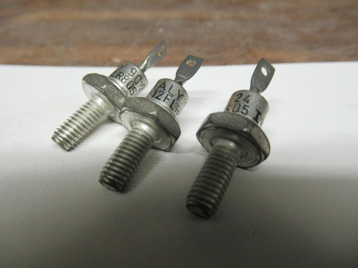 Used (3) VISHAY INTERTECHNOLOGY 12FLR80S05 GENERAL PURPOSE RECTIFIER DIODE STUDS