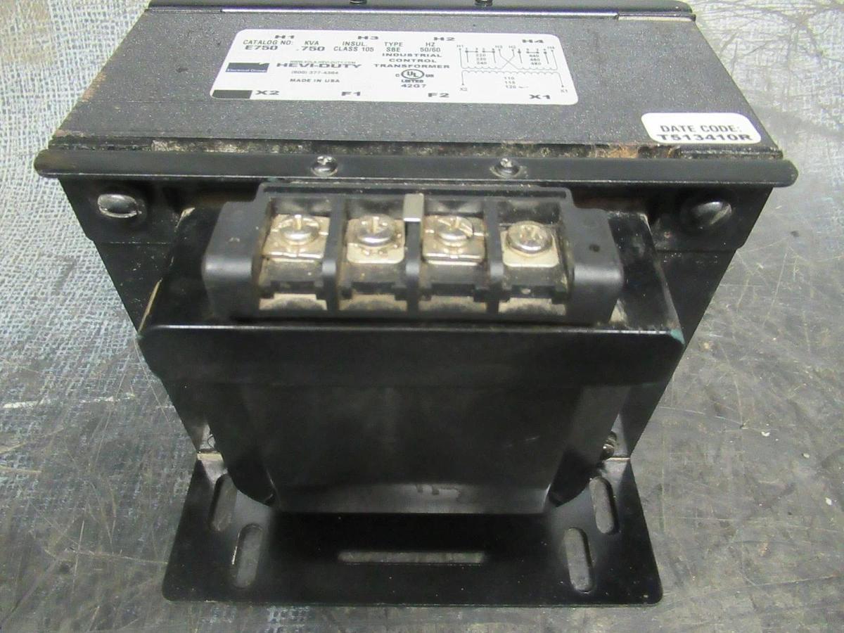 Used HEVI-DUTY TRANSFORMER E750 750VA 50/60HZ **WARRANTY INCLUDED**