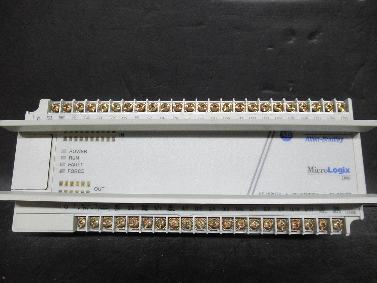 Used ALLEN BRADLEY MICROLOGIX1000 1761-L32BBB SER. D 30 VDC 1.5 AMP **WARRANTY**