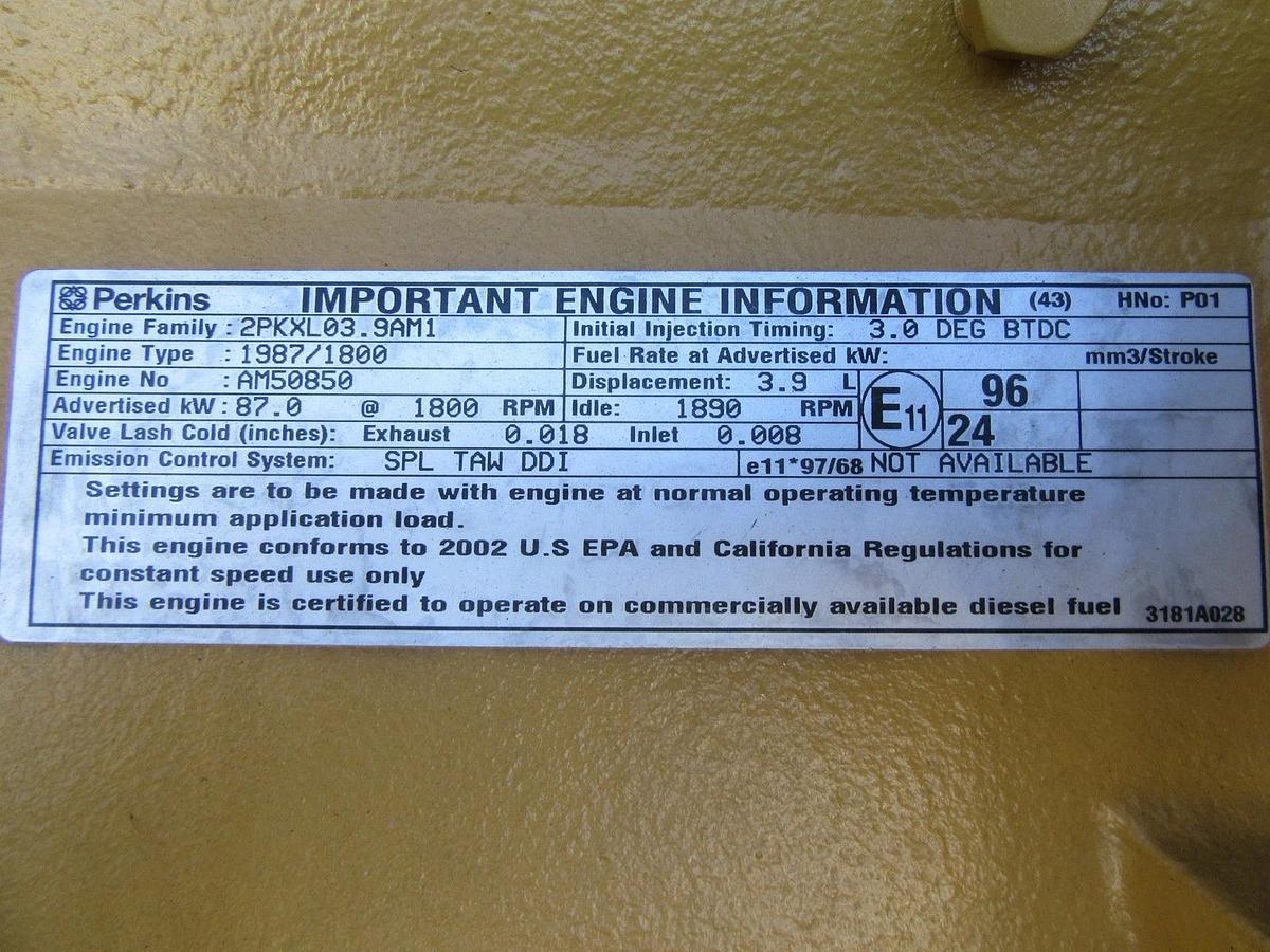 Used 60 KW DIESEL GENERATOR OLYMPIAN 120/240V CAT PERKINS 564 HRS VIDEO WE SHIP!