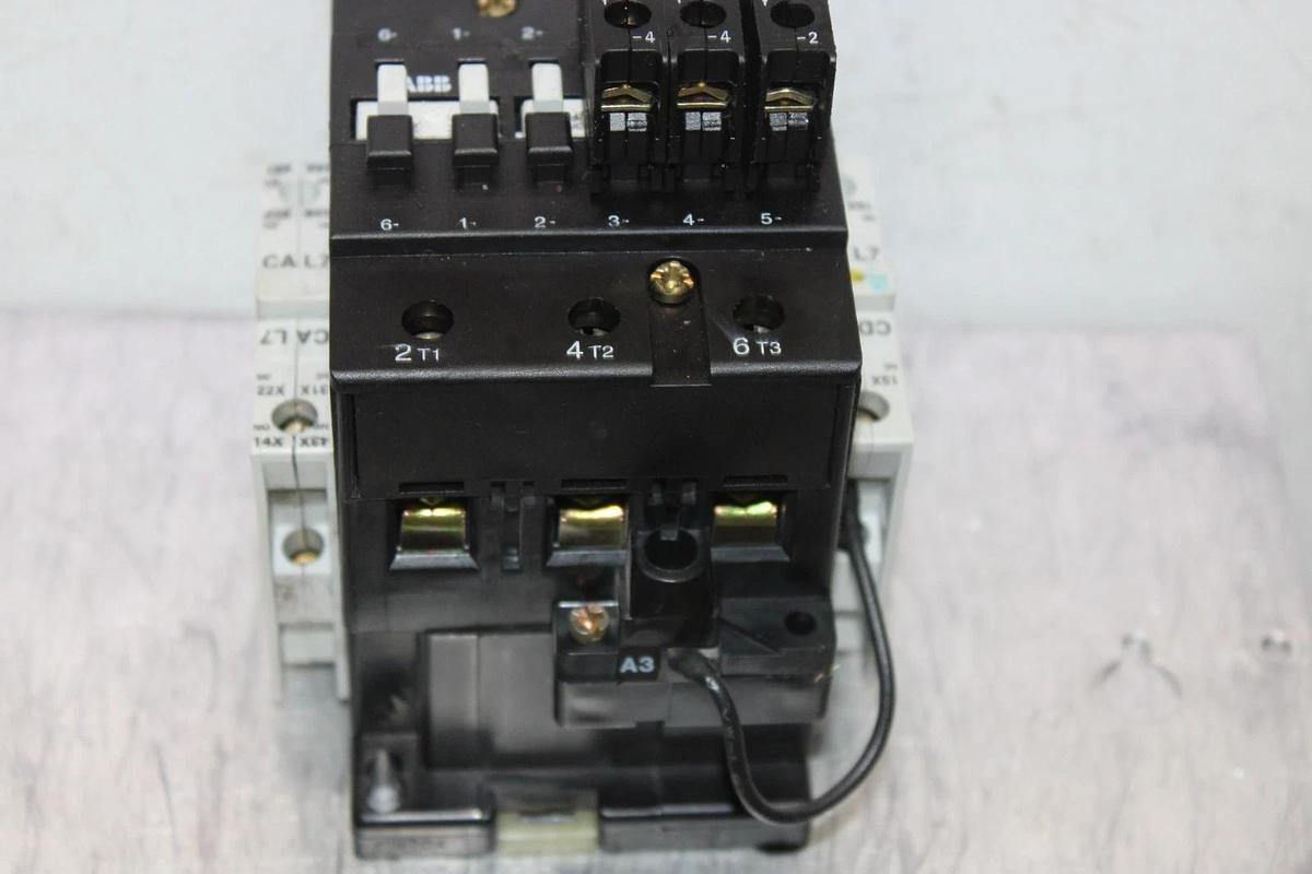 Used ABB CONTACTOR BE75C-Y21EX 105 AMP 600 VAC 3-POLE 75 HP COIL: 24 VDC