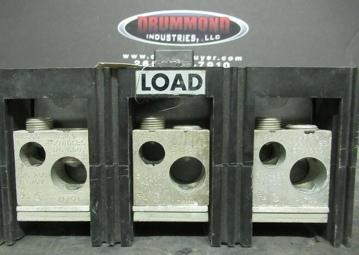 Used CUTLER HAMMER CIRCUIT BREAKER LS36F600E 400 AMP 600 VAC 3-POLE LSE