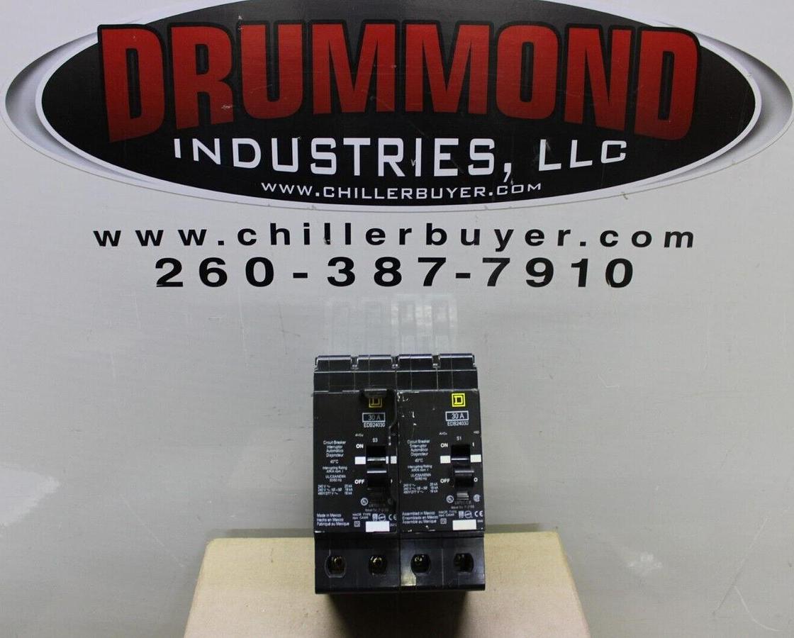 Used (1) SQUARE D EDB CIRCUIT BREAKER EDB24030 30 AMP 2-POLE 480/277 VAC