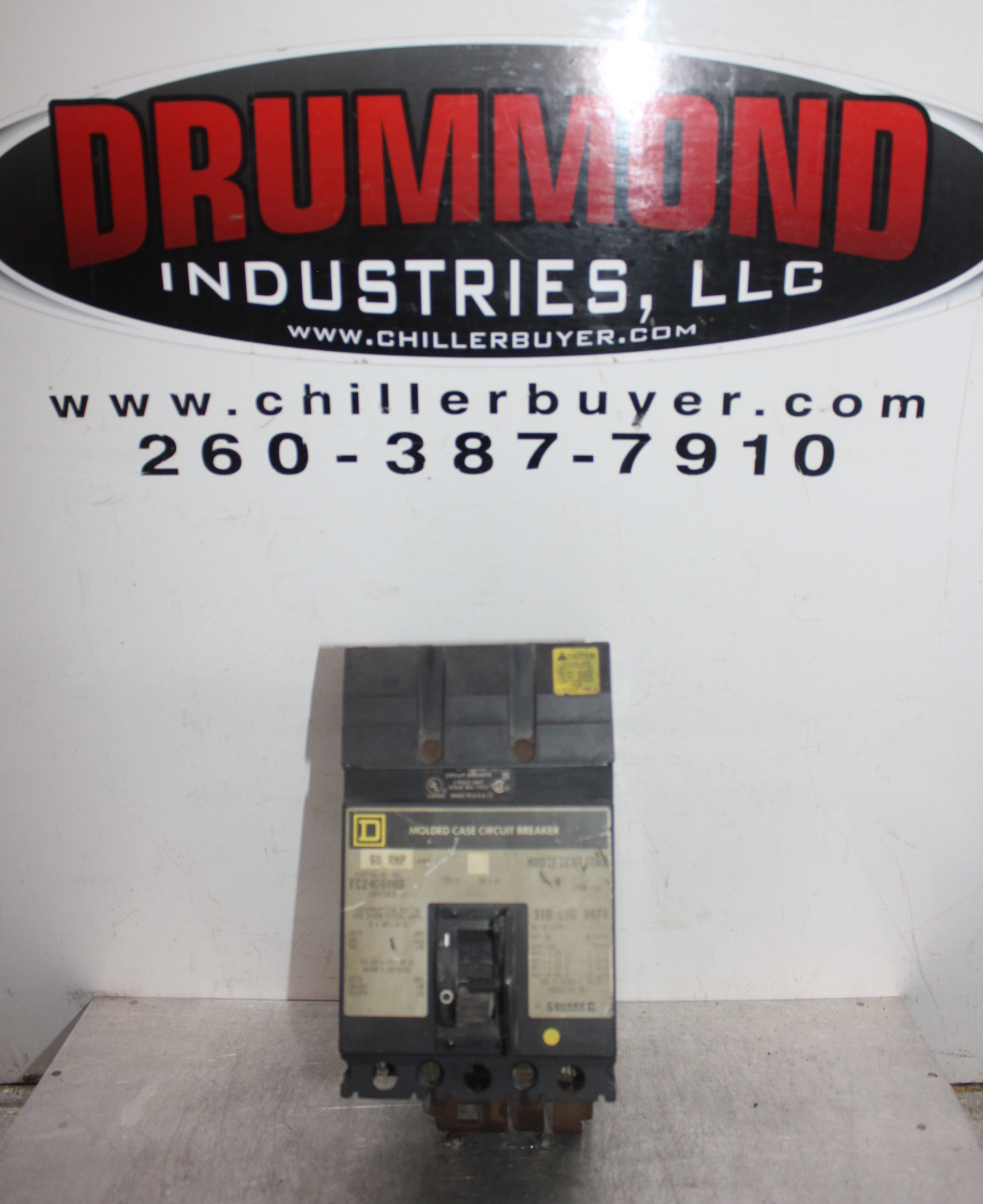Used SQUARE D I-LINE CIRCUIT BREAKER FC34050 SERIES 3 50 AMP 480 VAC 3-POLE