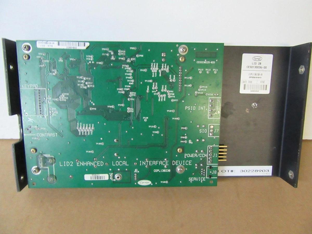 Used CARRIER COMFORT NETWORK CHILLER DISPLAY CESO130036-00 LID-2B CEPL130230-01