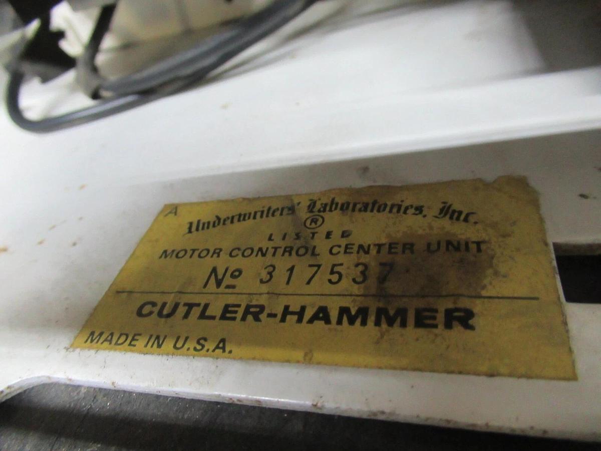 Used CUTLER HAMMER MOTOR STARTER CONTROL 12" W/ A10CN0 NEMA SIZE 1 15 AMP 600 VAC