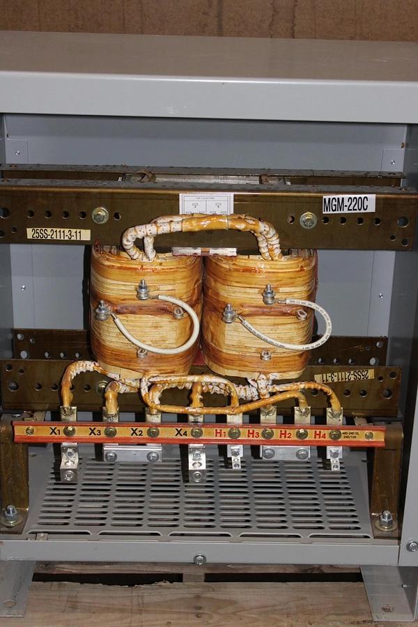 25 kVA MGM TRANSFORMER HS25C3B2-D16 HIGH: 480/240V LOW: 208/120V 1-PHASE 60 HZ