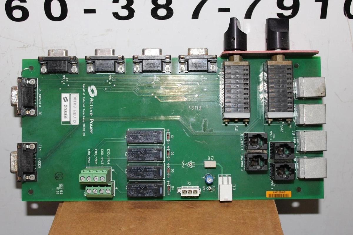 Used ACTIVE POWER PARALLEL CABINET INTERFACE 30109-03 30108 REV. D **WARRANTY**
