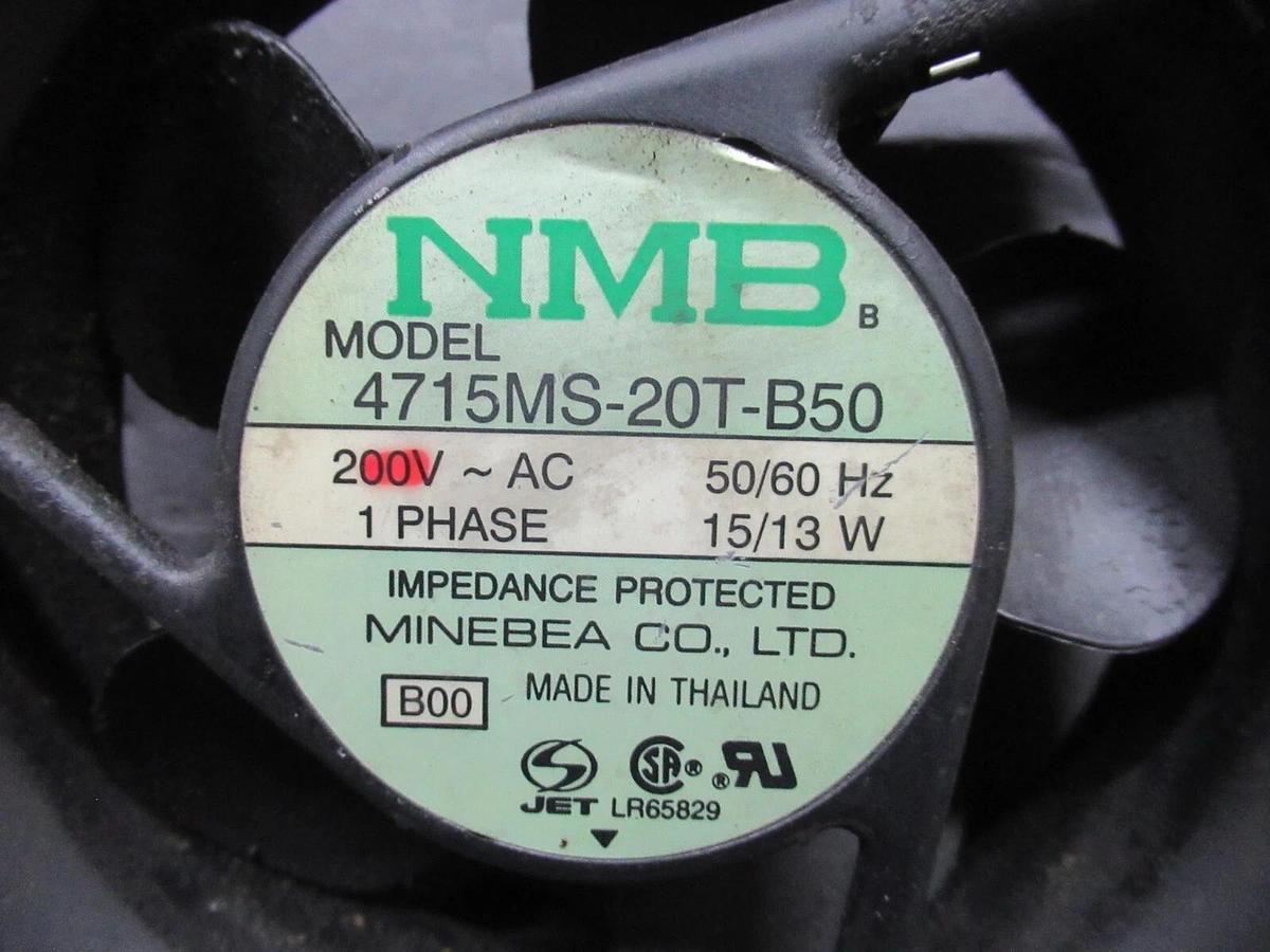 Used NMB AXIAL FAN 4715MS-20T-B50 200 VAC 50/60 HZ SINGLE PHASE 15 WATT **WARRANTY**
