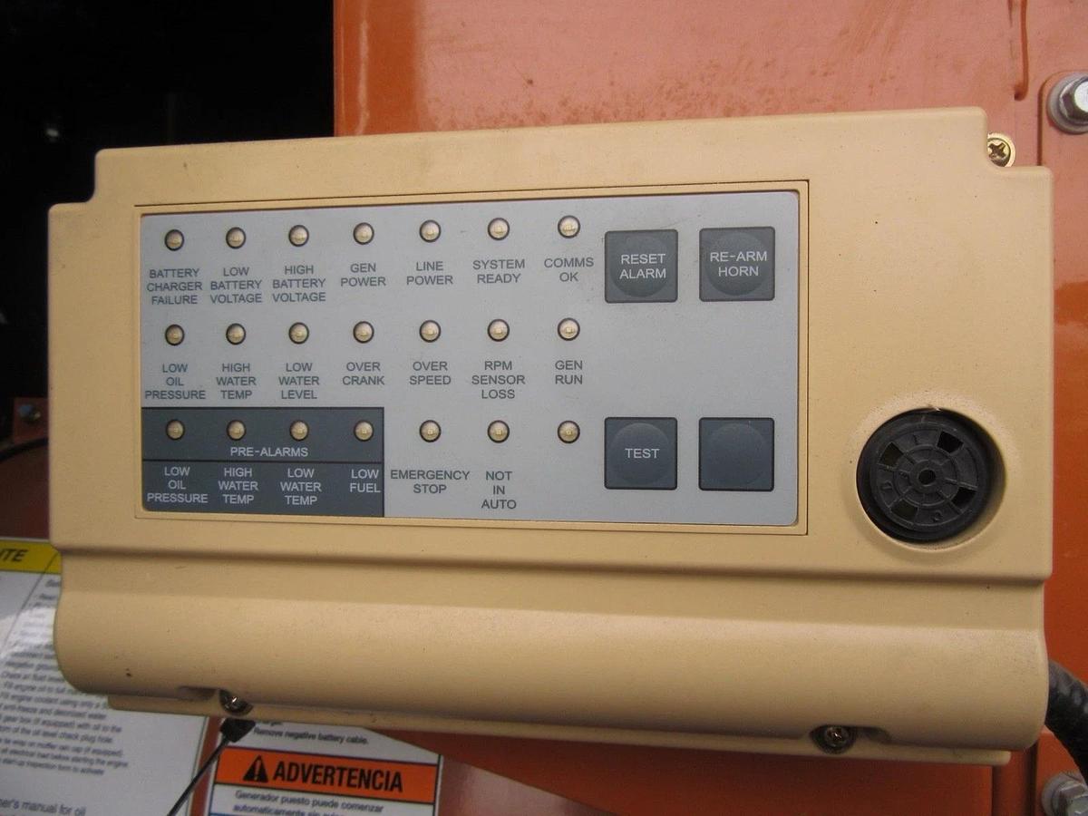 Used 60 KW DIESEL GENERATOR GENERAC 120/240 VOLT ONLY 500 HRS SOUND ENCLOSED VIDEO