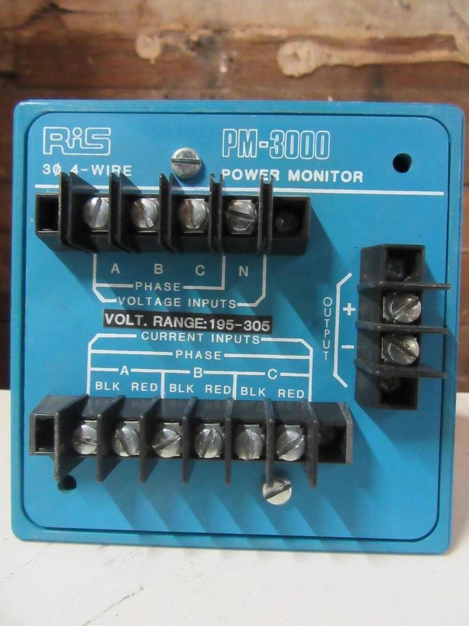 Used RiS ROCHESTER INSTRUMENTS PM-3000 POWER MONITOR 4 W 195 - 305 V PM-300-277-K2