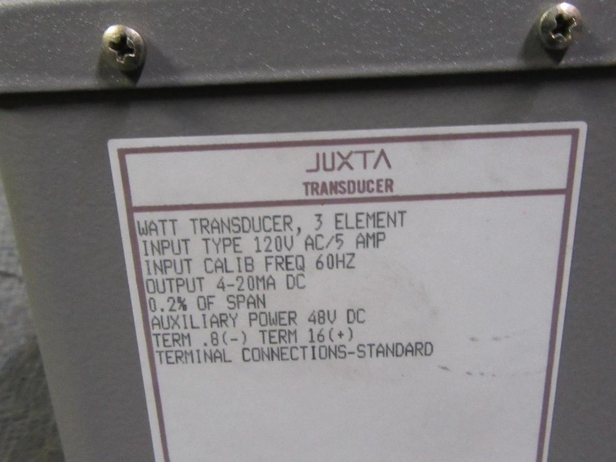 Used YOKOGAWA JUXTA WATT TRANSDUCER 120VAC / 5A 248955-540-AHD-4-0 **WARRANTY**