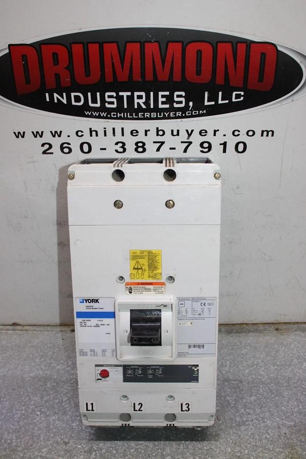 Used YORK / EATON CIRCUIT BREAKER 1000 AMP 600 VAC 3-POLE **WARRANTY INCLUDED**