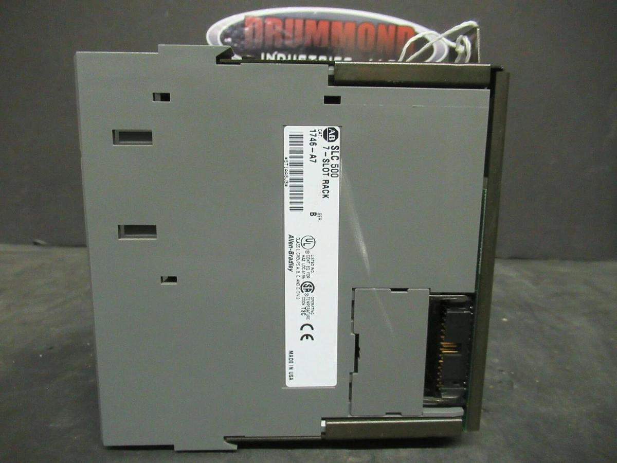 Used ALLEN BRADLEY SLC 500 POWER SUPPLY 1746-P2 SER. C W/ 1746-A7 SER.B 7 SLOT RACK