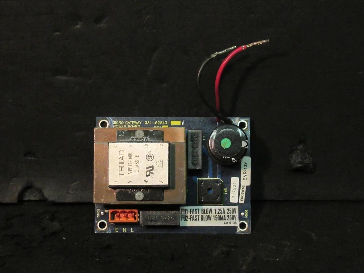 Used YORK MICRO GATEWAY CIRCUIT POWER SUPPLY BOARD PART NO 031-02043 REV C *WARRANTY*