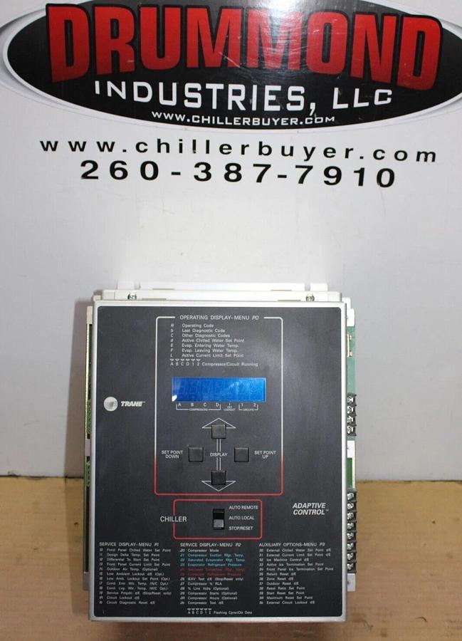 Used TRANE ADAPTIVE CHILLER CONTROL MODULE X13650362-01 REV. G W/ X13650361-02 REV. G