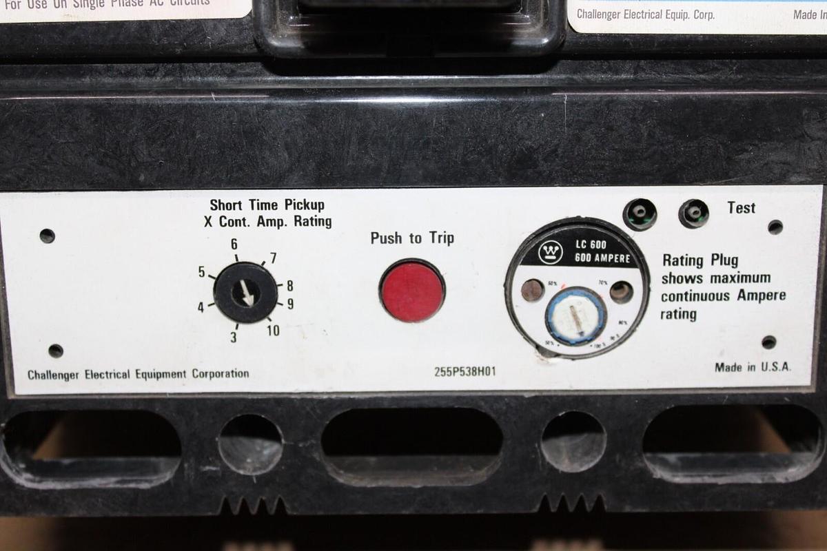 Used CHALLENGER CIRCUIT BREAKER CSL3600F 600 AMP 600 VAC 3-POLE **WARRANTY**