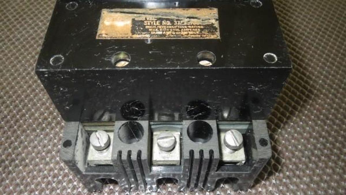 Used WESTINGHOUSE BREAKER 60 AMP 600 VAC 3 POLE STYLE 371B376G17 **WARRANTY**